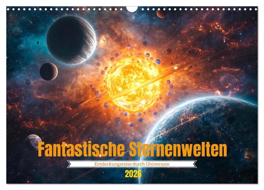 Fantastische Sternenwelten (Wandkalender 2026 DIN A3 quer), CALVENDO Monatskalender - Viktor Wedel