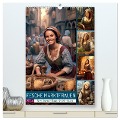 Fesche Marktfrauen (hochwertiger Premium Wandkalender 2024 DIN A2 hoch), Kunstdruck in Hochglanz - Sabine Löwer