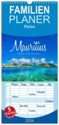 Cover-Bild zum Titel 'Familienplaner 2026 - Mauritius - Perle im Indischen Ozean mit 5 Spalten (Wandkalender, 21 x 45 cm) CALVENDO' von 'Stefan Becker'