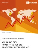 Cover-Bild zum Titel 'Wie wirkt sich Homeoffice auf die Arbeitszufriedenheit aus? Chancen und Risiken der Telearbeit' von 'Jessica Faulhaber'