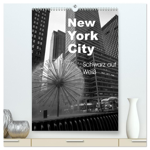 New York City Schwarz auf Weiß (hochwertiger Premium Wandkalender 2025 DIN A2 hoch), Kunstdruck in Hochglanz - Markus Aatz