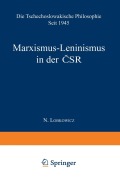 Cover-Bild zum Titel 'Marxismus-Leninismus in der ČSR' von 'Nikolaus Lobkowicz'