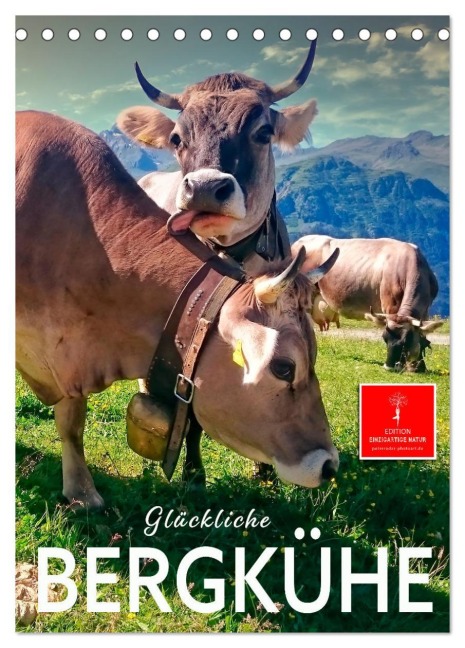 Glückliche Bergkühe (Tischkalender 2026 DIN A5 hoch), CALVENDO Monatskalender - Peter Roder