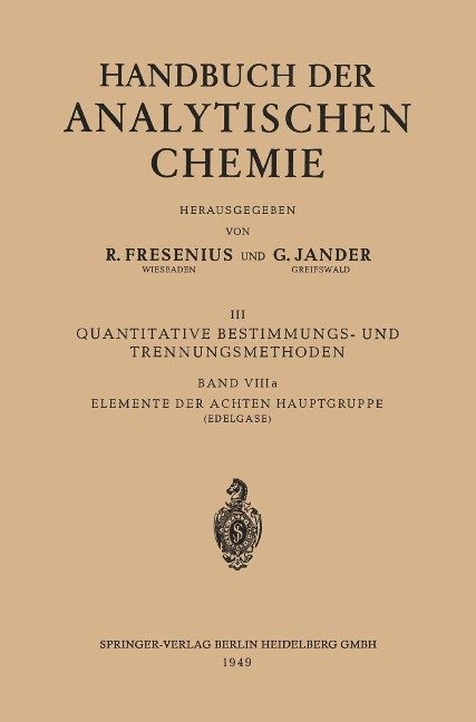 Elemente der Achten Hauptgruppe - Heinrich Kahle, Berta Karlik