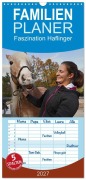Cover-Bild zum Titel 'Familienplaner 2027 - Faszination Haflinger mit 5 Spalten (Wandkalender, 21 x 45 cm) CALVENDO' von 'Babett Paul - Babetts Bildergalerie'