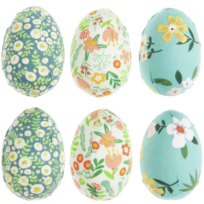 Eier Blumendesign, 6 Stück, 7cm - 