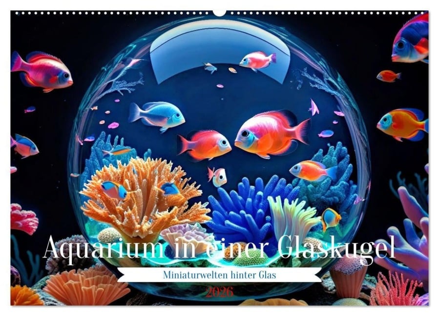 Aquarium in einer Glaskugel (Wandkalender 2026 DIN A2 quer), CALVENDO Monatskalender - Torsten Irmer