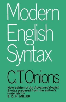 Modern English Syntax - C T Onions