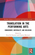 Cover-Bild zum Titel 'Translation in the Performing Arts' von ''