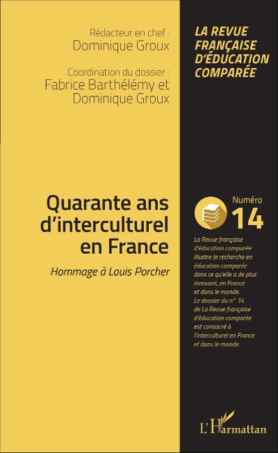 Quarante ans d'interculturel en France - Barthelemy Fabrice Barthelemy