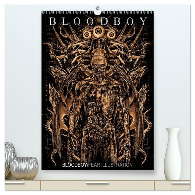 BLOODBOY/FEAR ILLUSTRATION (hochwertiger Premium Wandkalender 2026 DIN A2 hoch), Kunstdruck in Hochglanz - Bloodboy Bloodboy