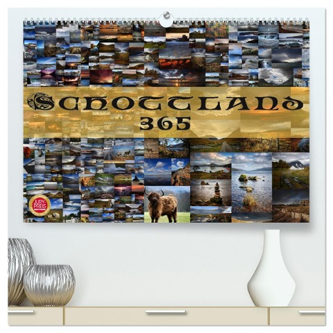 Schottland 365 (hochwertiger Premium Wandkalender 2025 DIN A2 quer), Kunstdruck in Hochglanz - Martina Cross