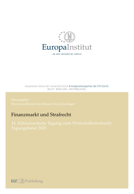 Finanzmarkt und Strafrecht - Marc Jean-Richard-Dit-Bressel