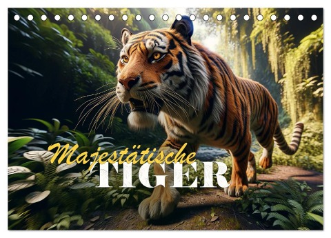 Majestätische Tiger (Tischkalender 2025 DIN A5 quer), CALVENDO Monatskalender - Peter R. Stuhlmann