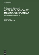 Acta Biologica et Medica Germanica. Band 38, Heft 2/3 - 