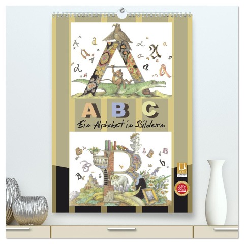 ABC. Ein Alphabet in Bildern. (hochwertiger Premium Wandkalender 2025 DIN A2 hoch), Kunstdruck in Hochglanz - Kateryna Yerokhina