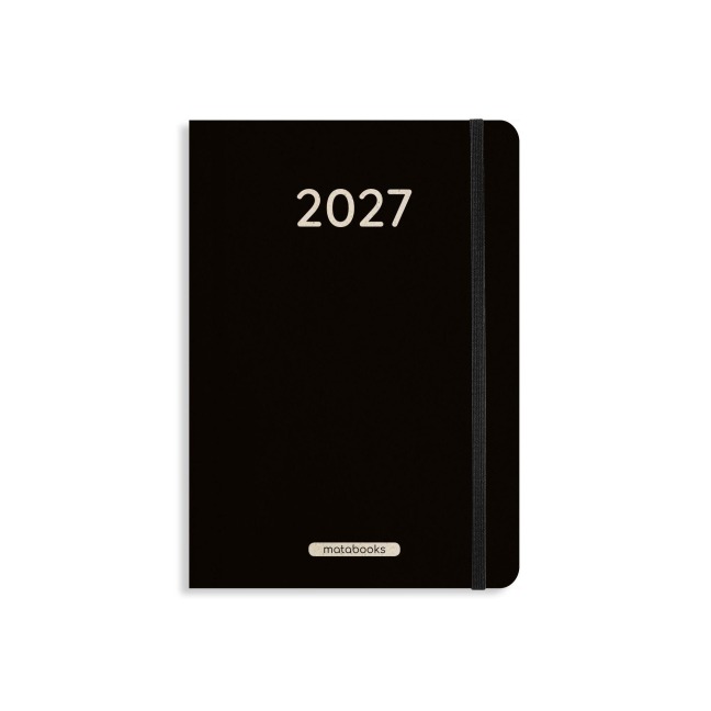 matabooks - A5 Kalender Samaya 2027 Farbe: Black (DE/EN) - 