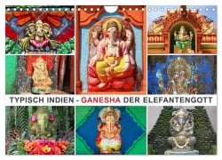 Cover-Bild zum Titel 'Typisch Indien - Ganesha der Elefantengott (Wandkalender 2026 DIN A4 quer), CALVENDO Monatskalender' von 'Gabriele Gerner'