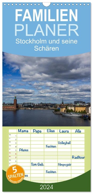 Familienplaner 2025 - Stockholm und seine Schären mit 5 Spalten (Wandkalender, 21 x 45 cm) CALVENDO - Www. Drees. Dk Drees