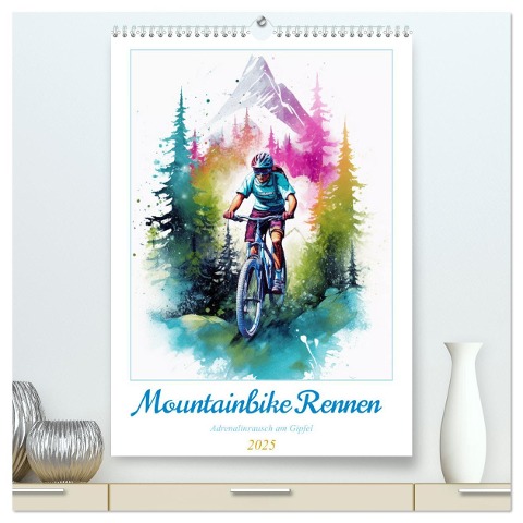 Mountainbike Rennen (hochwertiger Premium Wandkalender 2025 DIN A2 hoch), Kunstdruck in Hochglanz - Steffen Gierok-Latniak