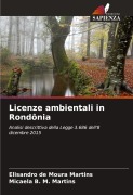Cover-Bild zum Titel 'Licenze ambientali in Rondônia' von 'Elisandro de Moura Martins, Micaela B. M. Martins'