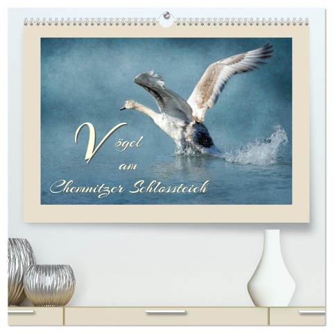 Vögel am Chemnitzer Schlossteich (hochwertiger Premium Wandkalender 2024 DIN A2 quer), Kunstdruck in Hochglanz - Heike Hultsch