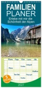 Cover-Bild zum Titel 'Familienplaner 2027 - Erlebe mit mir die Schönheit der Alpen mit 5 Spalten (Wandkalender, 21 x 45 cm) CALVENDO' von 'Nadine Büscher'
