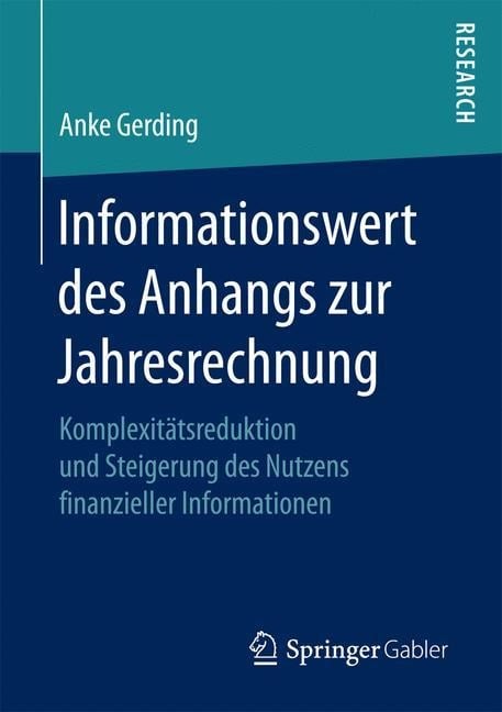 Informationswert des Anhangs zur Jahresrechnung - Anke Gerding