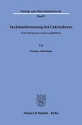 Cover-Bild zum Titel 'Sanktionsbemessung bei Unternehmen' von 'Stefanie Glotzbach'