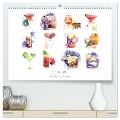 Cocktails Kalender mit Rezept (hochwertiger Premium Wandkalender 2025 DIN A2 quer), Kunstdruck in Hochglanz - Julia Gavrilova