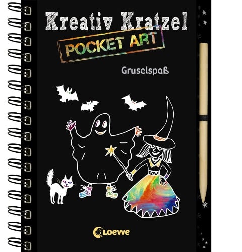 Kreativ-Kratzel Pocket Art: Gruselspaß - 