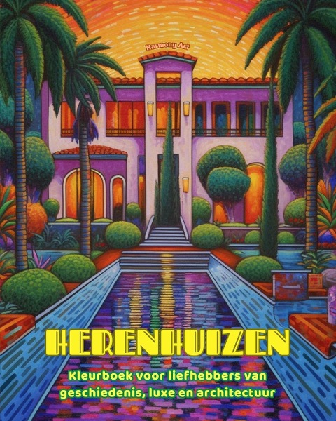 Herenhuizen Kleurboek voor liefhebbers van luxe en architectuur Geweldige ontwerpen voor totale ontspanning - Harmony Art