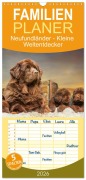 Familienplaner 2026 - Neufundländer - Kleine Weltentdecker mit 5 Spalten (Wandkalender, 21 x 45 cm) CALVENDO - Sigrid Starick