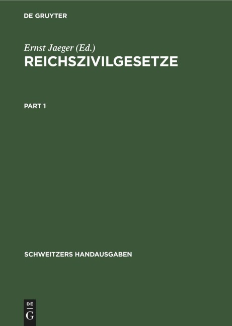 Reichszivilgesetze - 