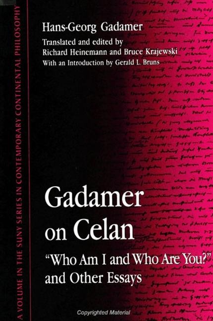 Gadamer on Celan - Hans-Georg Gadamer