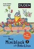 Cover-Bild zum Titel 'Mein Miniblock mit Rabe Linus - Erste Zahlen' von 'Dorothee Raab'