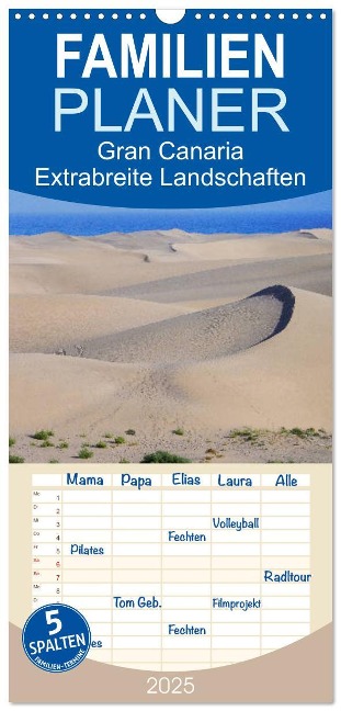 Familienplaner 2025 - Gran Canaria - Extrabreite Landschaften mit 5 Spalten (Wandkalender, 21 x 45 cm) CALVENDO - Martin Wasilewski