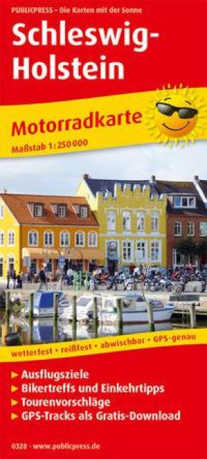 Motorradkarte Schleswig-Holstein 1:250 000 - 