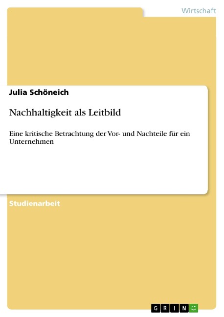 Nachhaltigkeit als Leitbild - Julia Schöneich