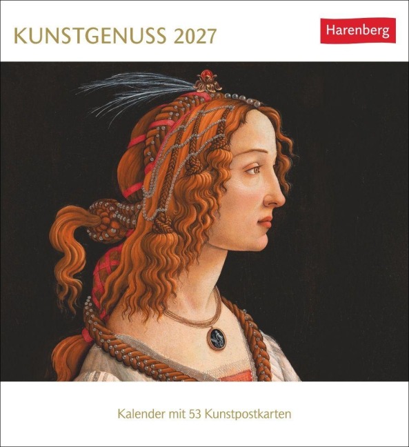 Kunstgenuss Postkartenkalender 2027 - Kalender mit 53 Kunstpostkarten - 