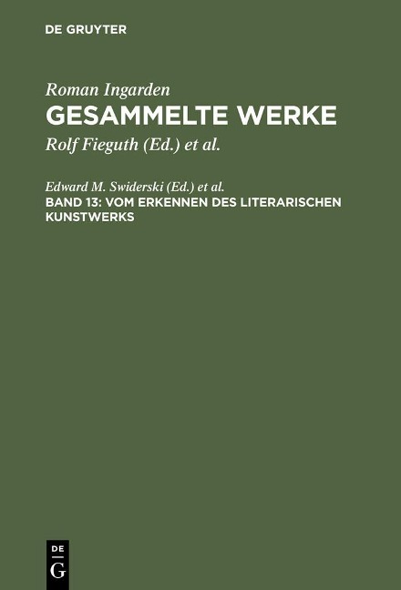 Vom Erkennen des literarischen Kunstwerks - 