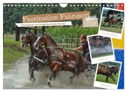 Cover-Bild zum Titel 'Faszination Fahrsport - Zweispänner im Galopp durch den Parcour (Wandkalender 2026 DIN A4 quer), CALVENDO Monatskalender' von 'Claudia Kleemann'
