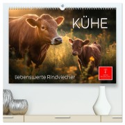 Cover-Bild zum Titel 'Kühe - liebenswerte Rindviecher (hochwertiger Premium Wandkalender 2026 DIN A2 quer), Kunstdruck in Hochglanz' von 'Peter Roder'