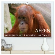 Cover-Bild zum Titel 'Affen - Individuen mit Charakter und Seele (hochwertiger Premium Wandkalender 2026 DIN A2 quer), Kunstdruck in Hochglanz' von 'Elisabeth Stanzer'