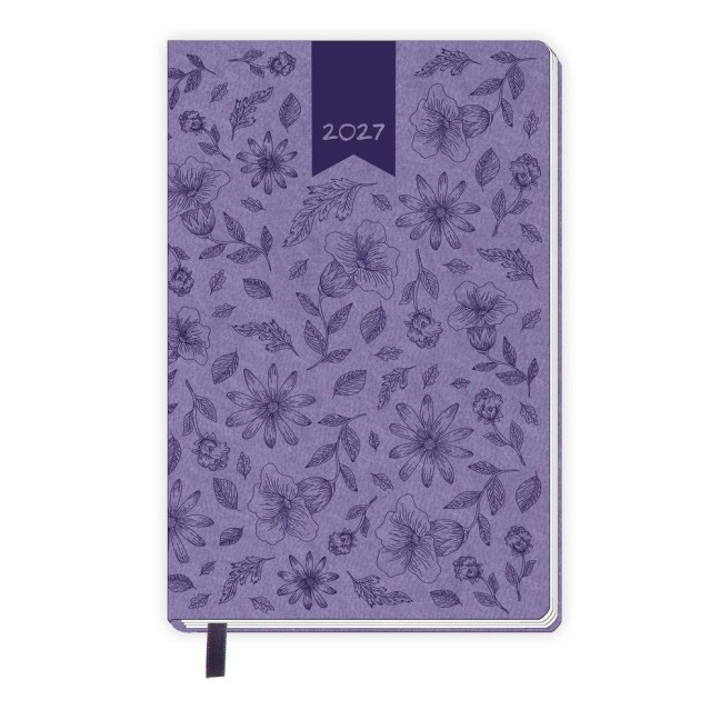 TRÖTSCH - Taschenkalender A7 Soft Touch Blumen 2027 - 