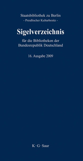 Sigelverzeichnis für die Bibliotheken der Bundesrepublik Deutschland - 