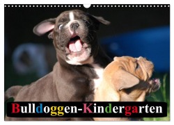 Bulldoggen-Kindergarten (Wandkalender 2026 DIN A3 quer), CALVENDO Monatskalender - Elisabeth Stanzer
