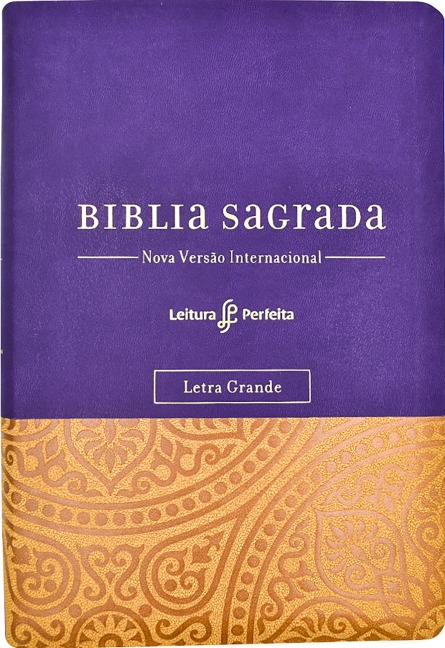 Bíblia NVI, Couro Soft, Roxo e Amarelo, Letra Grande, Com Espaço para Anotações - 