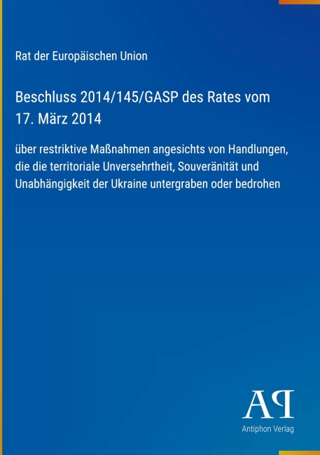 Beschluss 2014/145/GASP des Rates vom 17. März 2014 - Rat der Europäischen Union