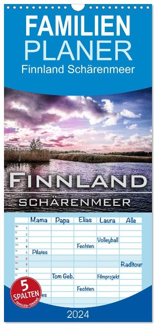 Familienplaner 2024 - Finnland Schärenmeer mit 5 Spalten (Wandkalender, 21 x 45 cm) CALVENDO - Oliver Pinkoss Photostorys